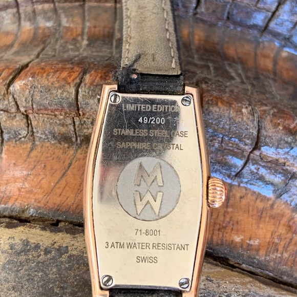 Michele Coquette * Beautiful Rose Tone Valerie Aldrich Watch w/Diamonds - Picture 5 of 16